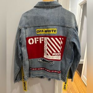 Vintage Off-White distressed denim jacket